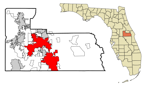 Orange County Florida Incorporated and Unincorporated areas Orlando Highlighted