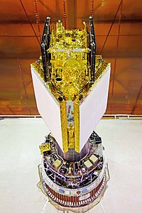 PSLV-C52, EOS-04 (aka RISAT-1A) - Spacecraft EOS-04 atop launch vehicle before encapsulation.jpg