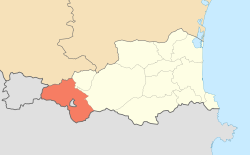上塞爾達涅在東比利牛斯省的位置