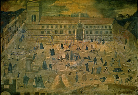 Anonymous painting illustrating the effects of the 1649 plague