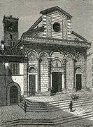 La facciata nel XIX secolo