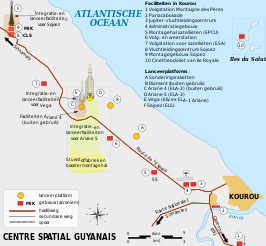 Kaart van Centre Spatial Guyanais