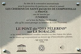 Plaque de l'UNESCO.