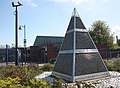 Pyramid sculpture, Selly Oak railway station - geograph.org.uk - 1280899.jpg
