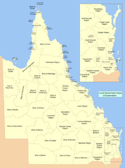 Map of local government areas in Queensland, 2008-2013 Queensland Local Government Areas.png