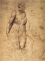 «Євангеліст Матвій» (ескіз Рафаеля за Мікеланджело)