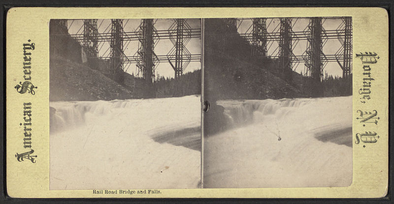 File:Rail Road Bridge and Falls, from Robert N. Dennis collection of stereoscopic views.jpg