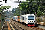 EA203 series leaving BNI City Station to change directions at Manggarai Station.