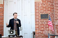 Paul speaking at a Tea Party rally in Hawesville, Kentucky, on November 21, 2009.