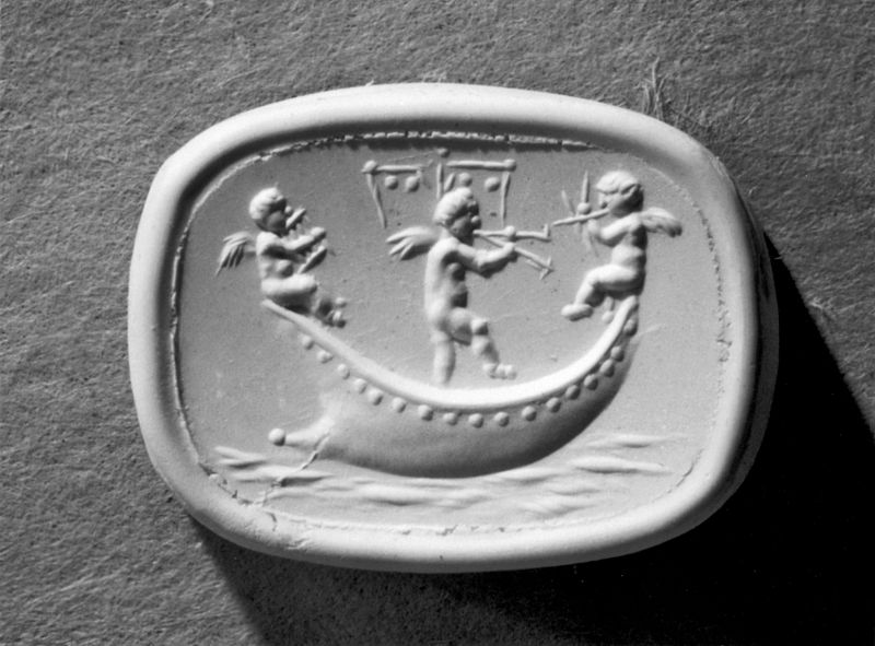 File:Roman - Intaglio of Three Cupids in a Boat - Walters 42467.jpg