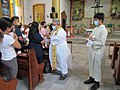 Roman Catholic Infant Baptism in Pandi Church 12