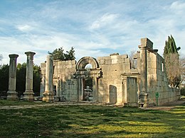 Ókori zsinagóga romjai a Bar'am Nemzeti Parkban