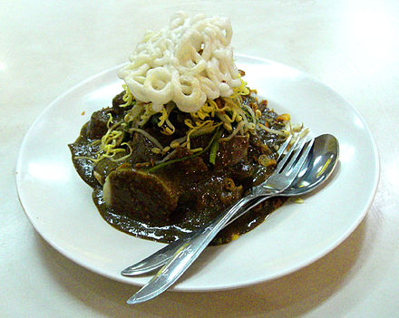 Rujak Cingur, made from buffalo mouth is a speciality of Surabaya.