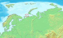 Poloha ostrova na mapě Ruska