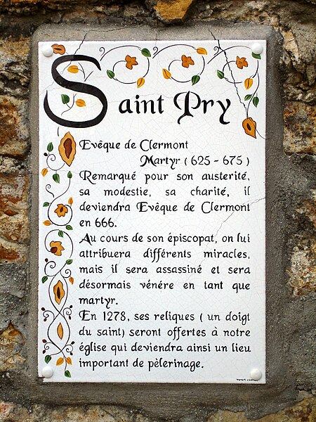 File:Saint-Prix - Plaque saint Pry.jpg