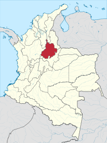 Розташування департамента Сантандер на мапі Колумбії