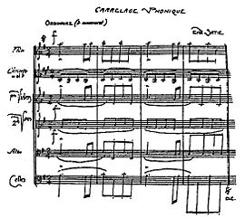 Сати, «Звуковые плитки», автограф 1917 года