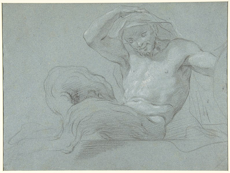 File:Satyr Reclining on a Ledge, Facing Right (recto); Satyr Reclining on a Ledge, Facing Left (verso) MET DP810086.jpg