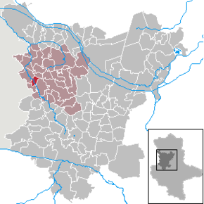 Location of Schwanefeld within the Börde district