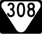 Marcador de la ruta estatal 308