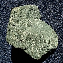 Sample of serpentinite from the Golden Gate National Recreation Area, California, United States Serpentinite.JPG