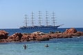 Ship off Palombaggia beach, Corsica (2581138578).jpg