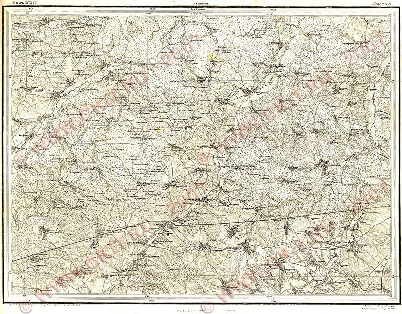 Карта менде московской губернии 1860 с привязкой