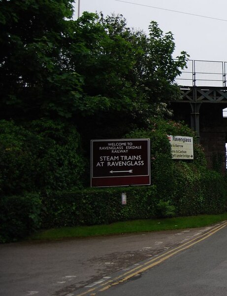 File:Signs to both stations in Ravenglass - geograph.org.uk - 1520680.jpg