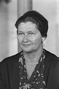 Prinses Juliana bij uitreiking Four Freedoms Awards in Middelburg Simone Veil, Bestanddeelnr 933-0124 - Restoration