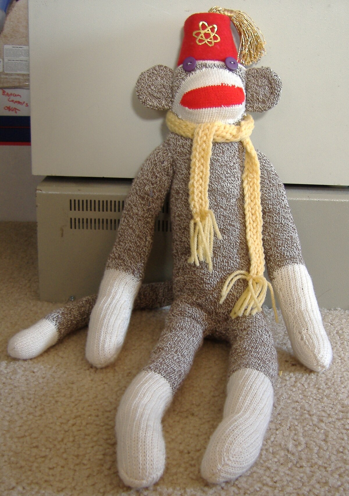 grey monkey stuffed animal