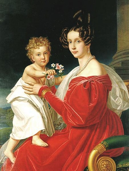 Archduchess Sophie and her son, the future emperor Franz Joseph (by Joseph Karl Stieler)