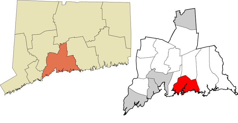 File:South Central Connecticut incorporated and unincorporated areas Branford highlighted.svg