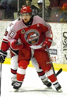 St. Catharines Falcons player 2014 playoffs. St. Catharines Falcons player 2014.jpg