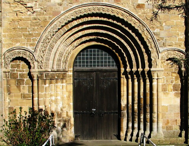 Norman doorway of St Mary's Priory Church