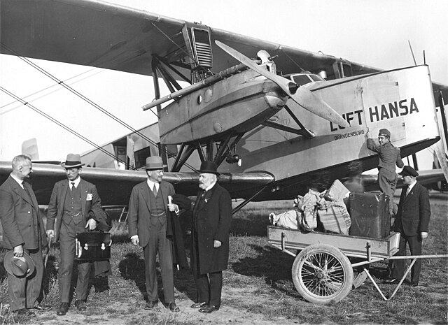 A Deutsche Luft Hansa Albatros L 73, named Brandenburg, at Stettin Airport (1927).