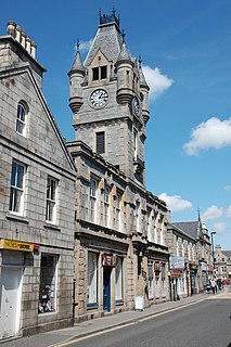 Stewarts Hall Municipal building in Huntly, Scotland