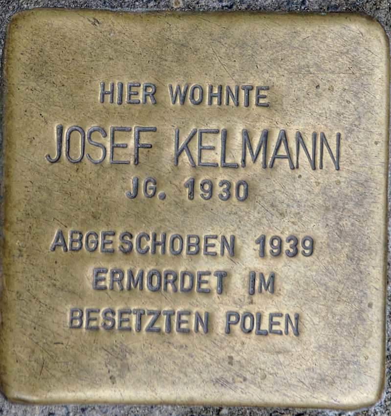 Stolperstein Remscheid Bismarckstraße 60 Josef Kelmann.jpg