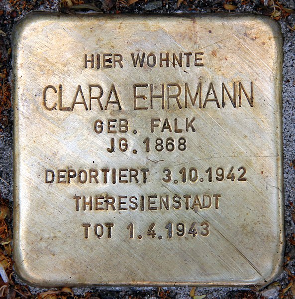 File:Stolperstein Wendenschloßstr 172 (Köpen) Clara Ehrmann.jpg