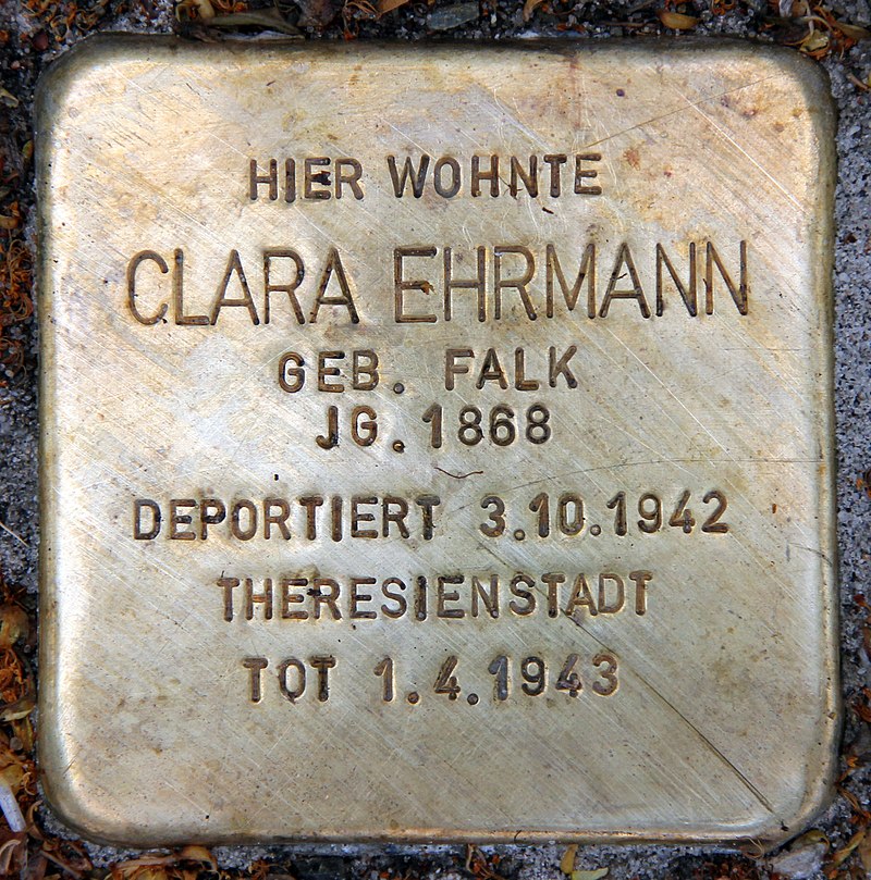 Stolperstein Wendenschloßstr 172 (Köpen) Clara Ehrmann.jpg