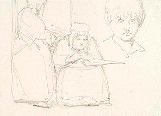 Study of Two Women and Head of Boy - John Phillip - ABDAG014484.206