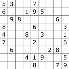 Sudoku Puzzle by L2G-20050714 standardized layout.svg