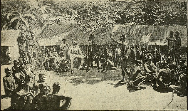 Congo Free State official Camille Coquilhat with the Bangala chief Mata-Buiké in c. 1888