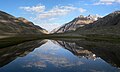 A glacial lake in the Suru Valley, Ladakh (stitched panorama of two images).