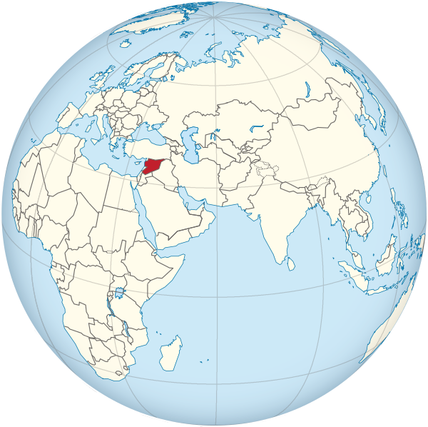 Syria on the globe (Afro-Eurasia centered).svg