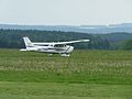 Čeština: Letiště Tábor ve městě Tábor, Jihočeský kraj, příprava na odlet. English: Airport in the town of Tábor, Tábor District, South Bohemian Region, Czech Republic.