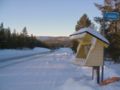 La E 75 en invierno en Inari, Finlandia