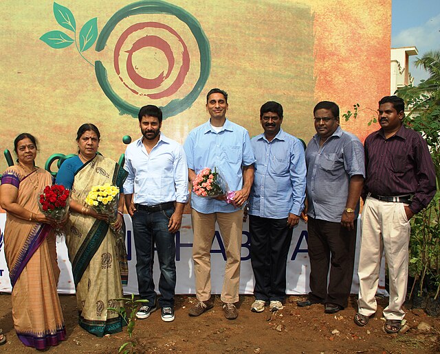 Vikram at UN Habitat program with Information Officer Anand Krishna