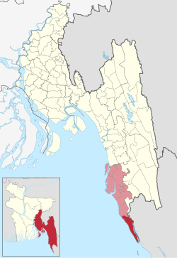 Location of Teknaf