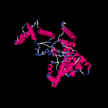 Predicted tertiary structure of TCAIM generated by ITASSER software. TertiarySTRUCTURE.gif
