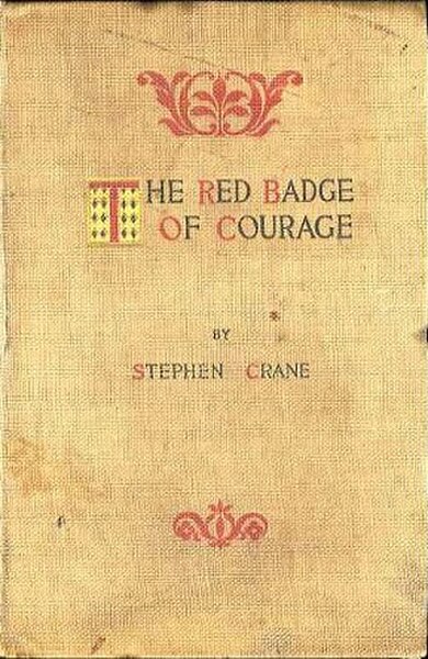 First book edition cover of The Red Badge of Courage (1895)
